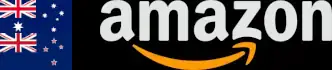 An Australian flag adjacent to the Amazon logo