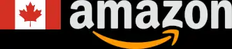 A Canada flag adjacent to the Amazon logo