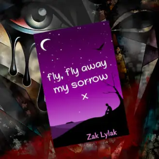 Front book cover showing silhouette of a man sitting, forlorn, on a hillside in the twilight.