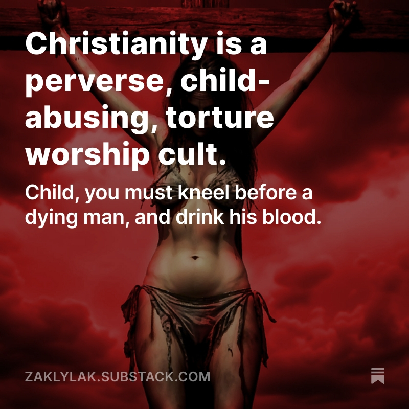 The icon of a woman being crucified like Jesus