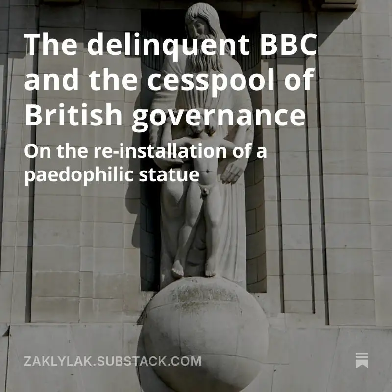 The Tempest, a sculpture by Eric Gill who raped his own children